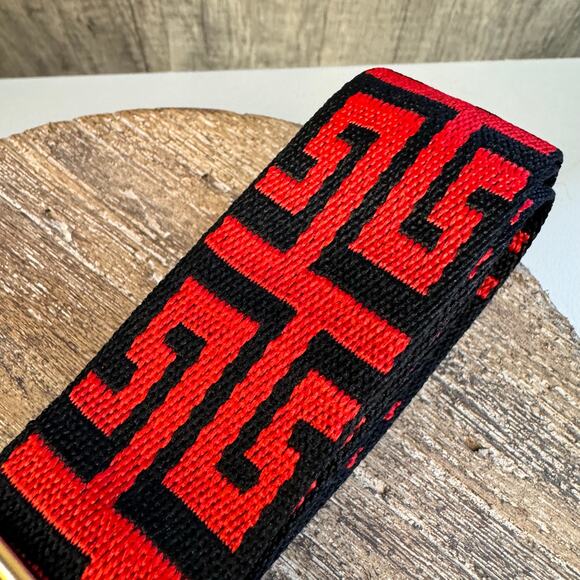 Red Black Purse Strap Adjustable Crossbody Guitar Strap NEW FAST SHIP - Picture 3 of 4